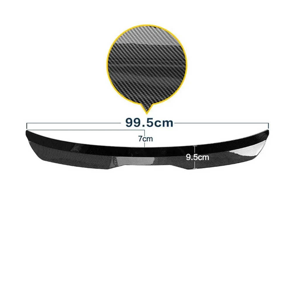 Carbon Fiber Look Rear Roof Lip Top Spoiler Wing For Hatchback SUV MPV Universal