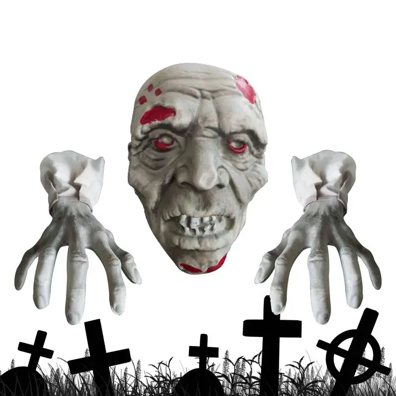 

Skeleton Hand Stakes Halloween Decorations Realistic Halloween Decorations For Lawn 3-Piece Skeleton Bones Halloween Decorations