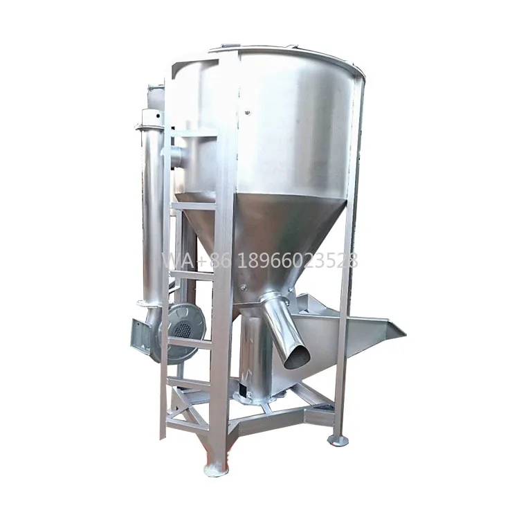آلة تجفيف خلط منتجات الأرز الحبوب العمودية الكبيرة المصنوعة من الفولاذ المقاوم للصدأ