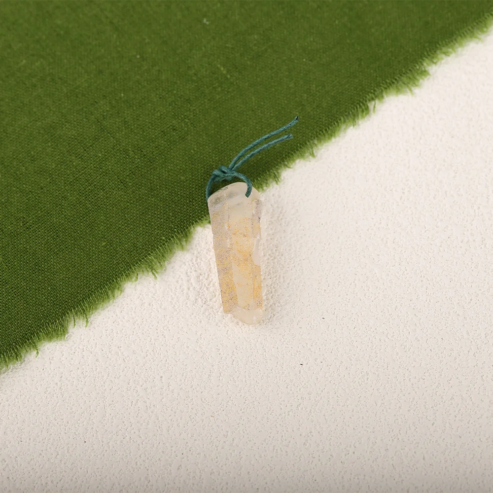 Pendant For Men Women Natural Stone Quartz Pendant  Jewelry Gift 14x12x41mm 12.7g