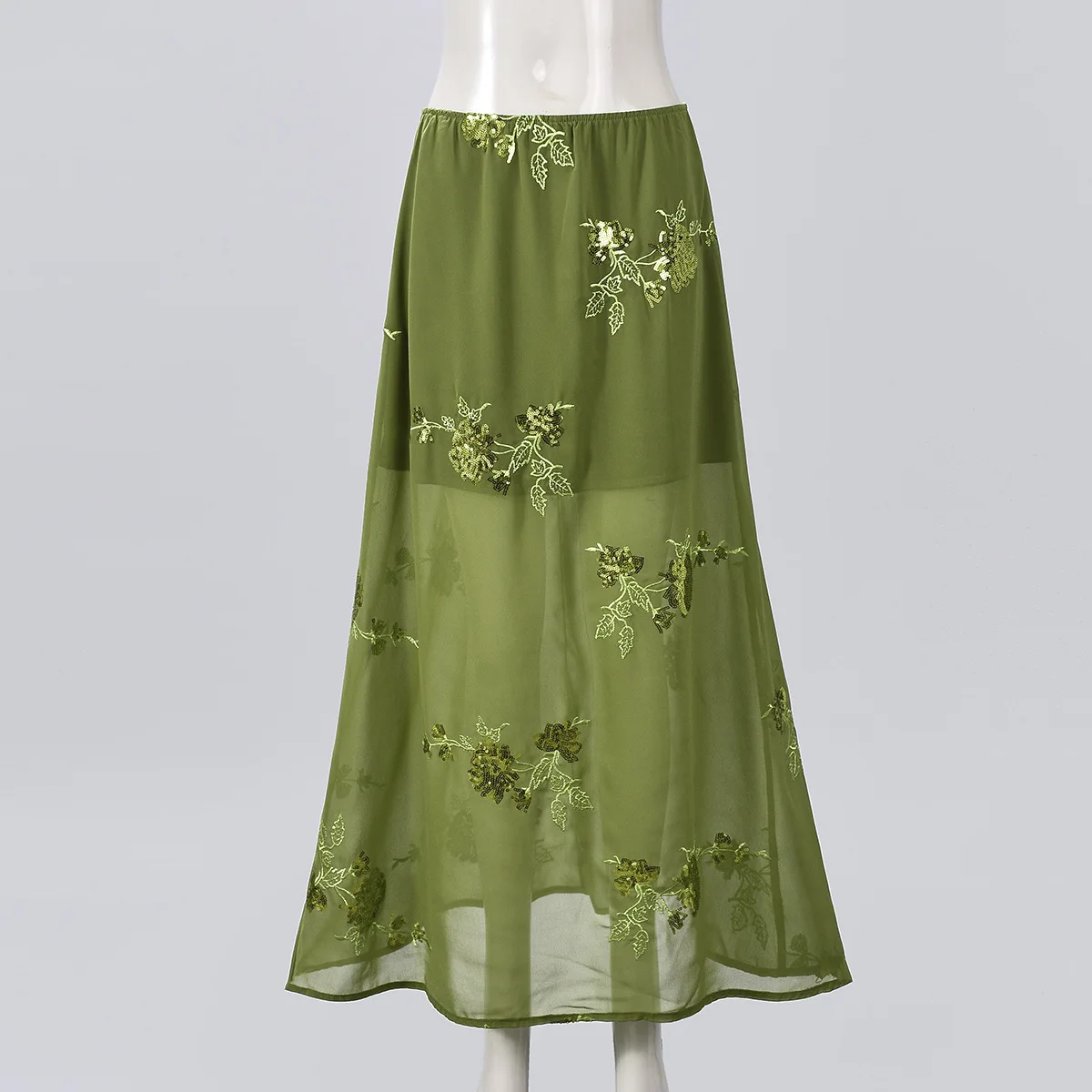 Cross-border 2025 autumn new products AliExpress, hot-selling temperament slim-fitting embroidery European skirt women cw19859