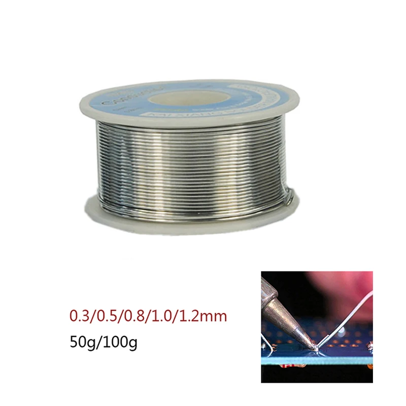 

50g/100g Welding Solder Wire High Purity Low Fusion Spot 0.3/0.5/0.8/1/1.2mm Rosin Soldering Wire Roll No-clean Tin BGA Welding