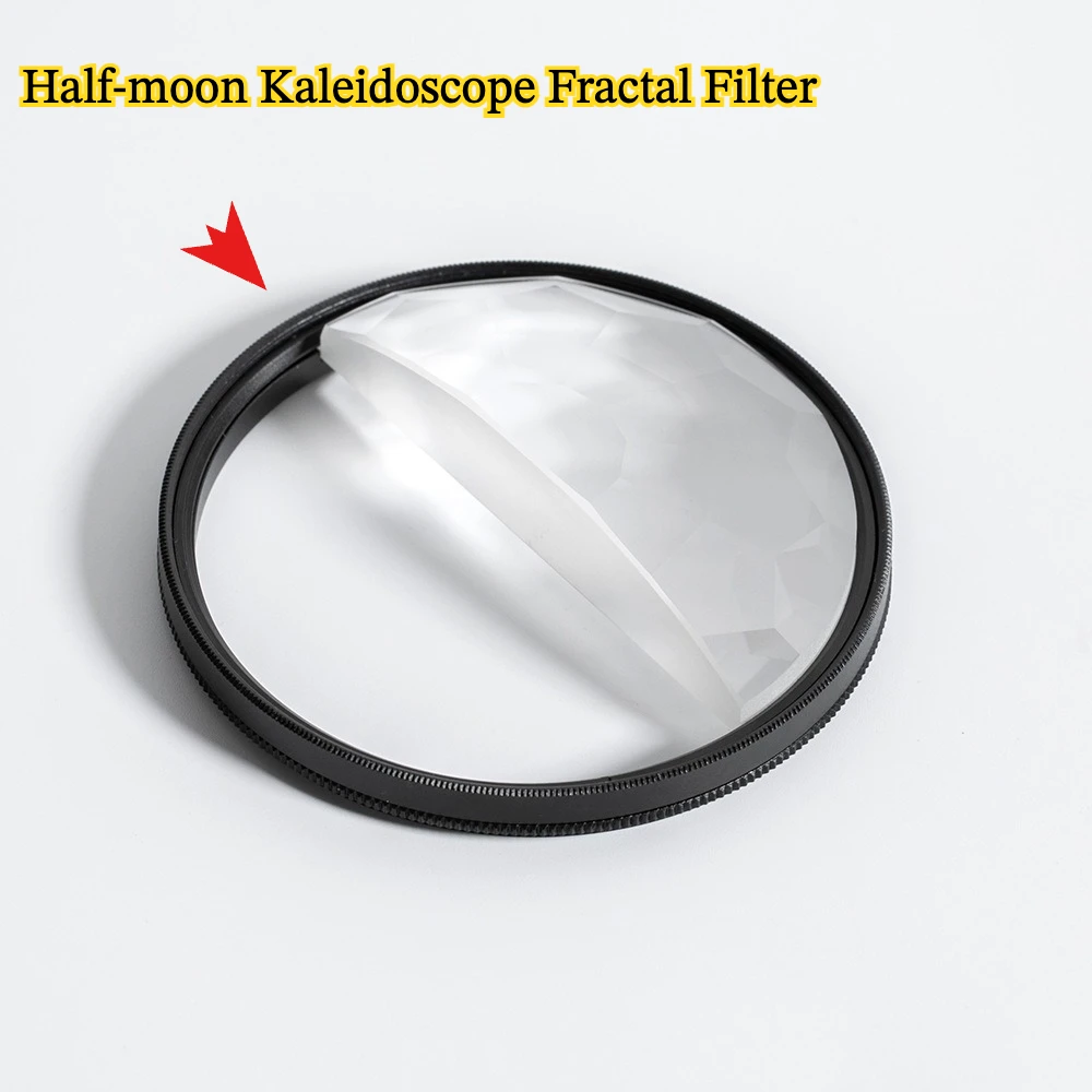 1PC Half-moon Kaleidoscope Fractal Filter Softens Foreground Blur and Creates Gorgeous Light Refraction for Creative Photography