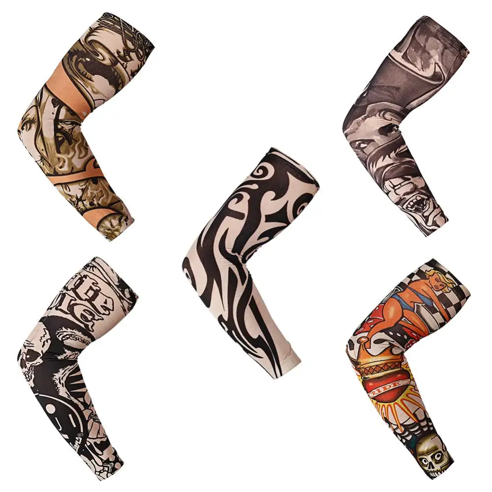 1Pc Outdoor Anti-sunlight Sport Tattoo Arm Sleeves Cycling Hiking Protect Cover