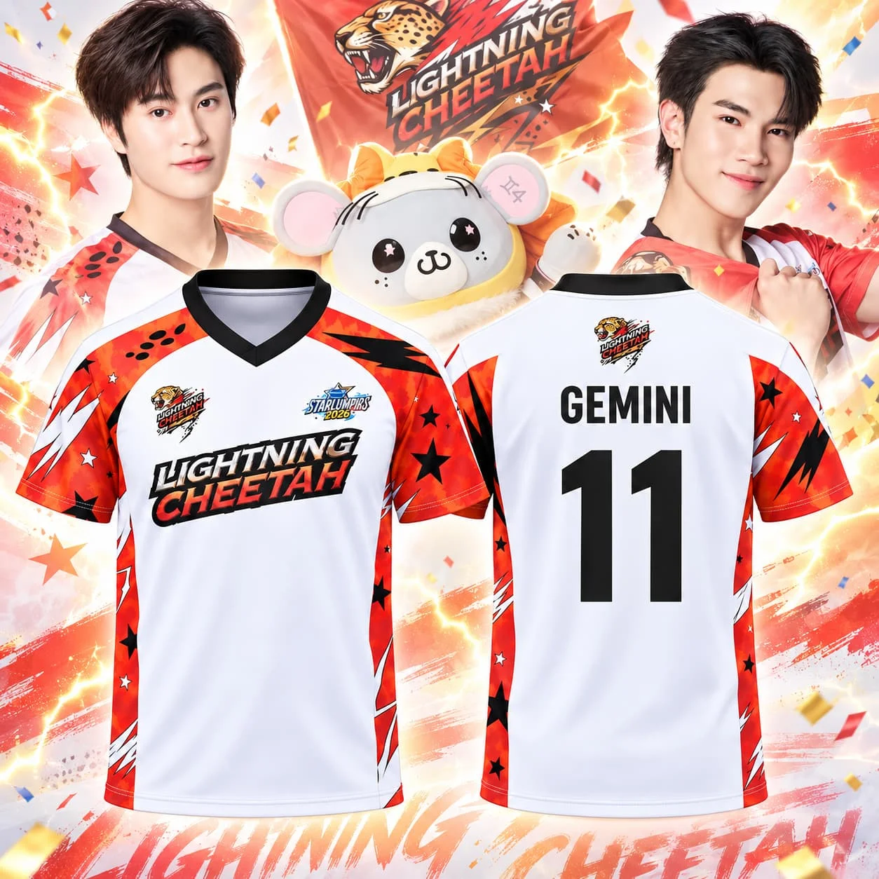 Thailand Gmmtv Starlympics 2026 GeminiFourth BL CP Fans Sports Day 3D Printed Unisex Vneck T Shirt Women's Tshirt Men Tee Jersey