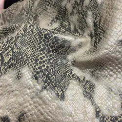 Suede Fabric Coated Python Patterned Elastic Pants Skirt Designer Clothing Fabrics Wholesale Cloth for Diy Sew By Meter Material