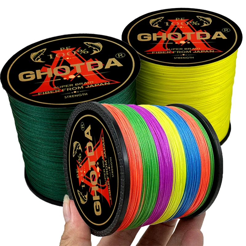 300M/500M Wear-resistant Smooth PE Braided Fishing Line 0.16-0.55mm 12 Strands Super Power Multifilament Leader Wire 25-120lb