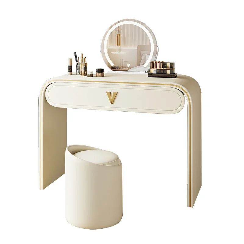 Simple Makeup Table Cream Style Small Advanced Dressing Table