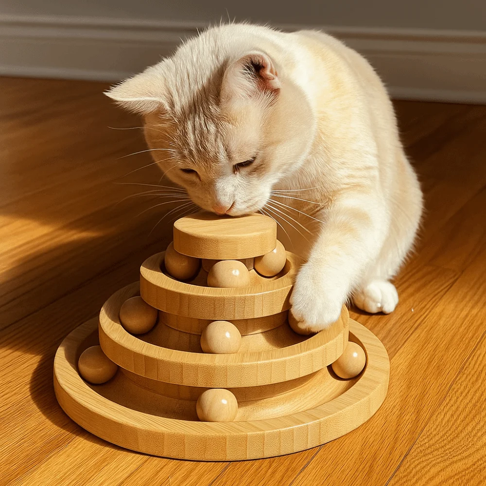 

Environmentally Friendly Pet Interactive Toys Solid Wood Wear-Resistant Cat Toys Durable against Biting Vertical Structure