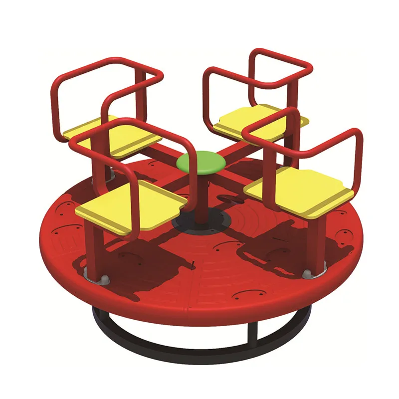 High Quality 4 Seat Hand Push Kids Spinning Chair Outdoor Playground for Sale