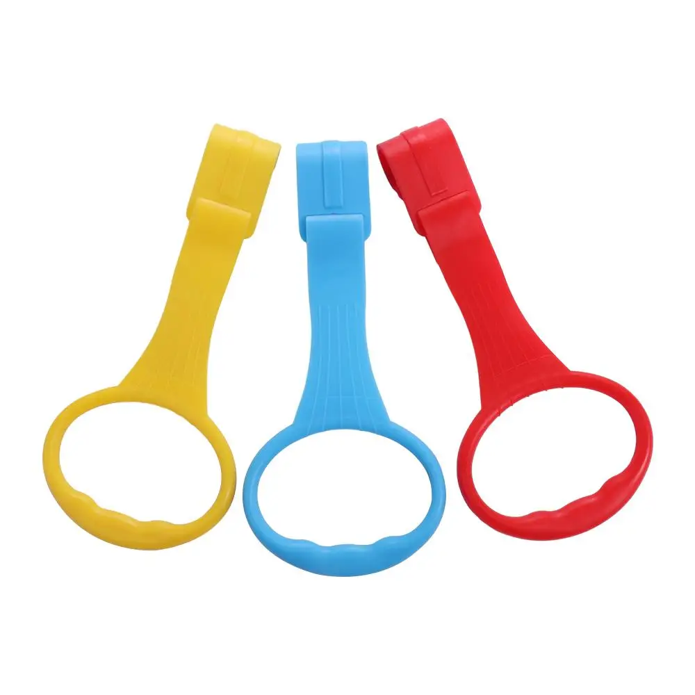 Teaching Plastic Pull Ring for Playpen Bed Accessories Solid Color Baby Pull Ring Stroller Toy Ring Hanging