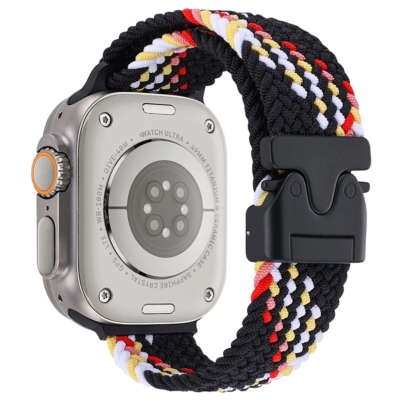 Geflochtenes Armband im Fallschirm-Stil für Apple Watch Ultra 4/3/2, 49 mm, 46 mm, 45 mm, 42 mm, 44–41 mm, Nylonarmband, iWatch 12, 11, 10, 9, 8, SE, Gürtel. – Detail 10