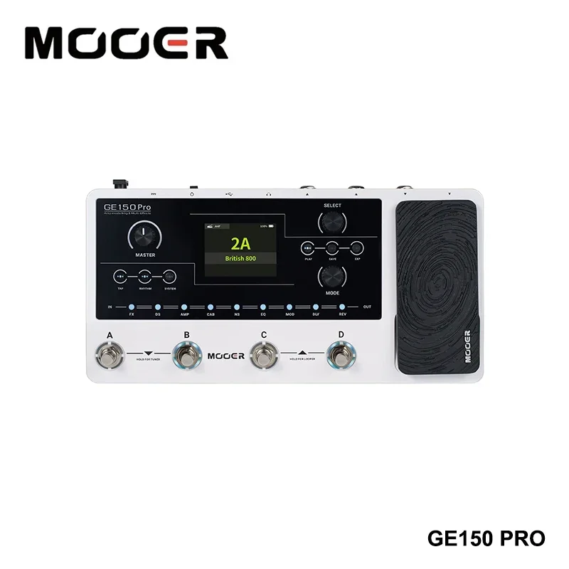 

MOOER GE150 Pro all-new 2024 electric guitar amp, modeling, multi-effect pedals, reverb, delay, 4 ankle band drums