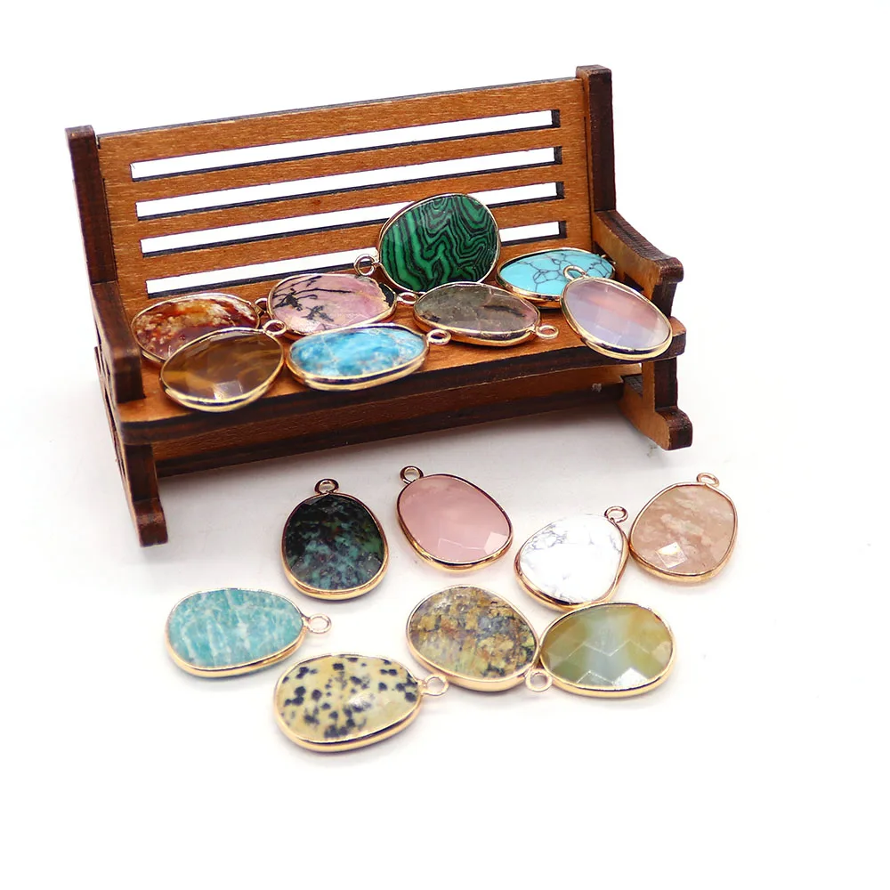 17x26 мм с одним отверстием в форме капли воды, натуральный камень, кристалл, кулон для изготовления ювелирных изделий, DIY Шарм, ожерелье, браслет, подарок