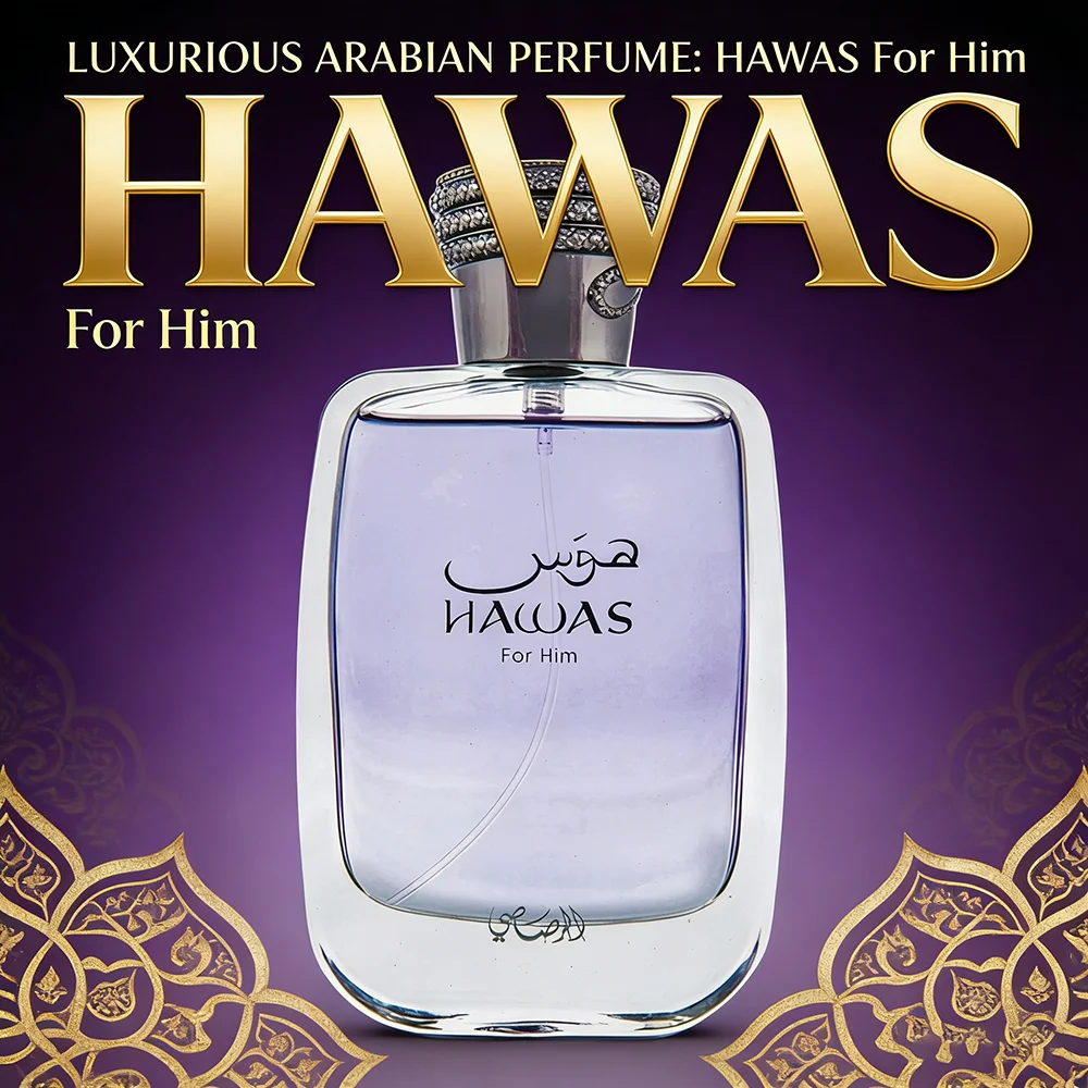 RASASI Hawas for Men Eau De Parfum 100ML Long Lasting Premium Arabian Perfume Ideal for Special Occasions