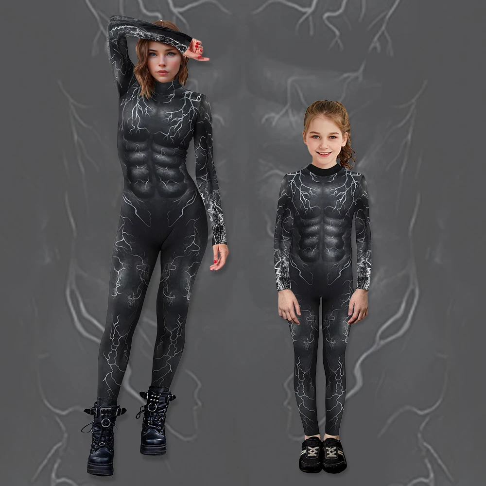 

Jumpsuit for Adult Children Cosplay Costume 3D Printing Halloween Carnival Party Stage Performance Clothing Matching Outfit Set