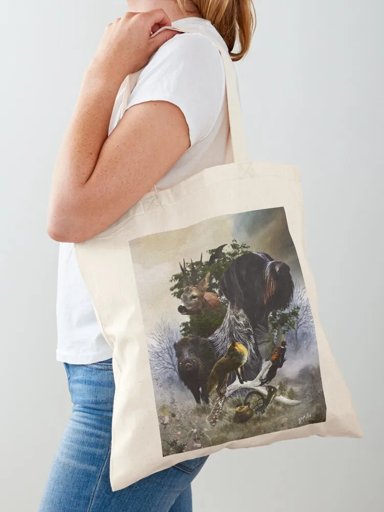 German Wirehaired Pointer for versatile hunting Tote Bag Women's shopper bag Gift bag Big women woman shopping