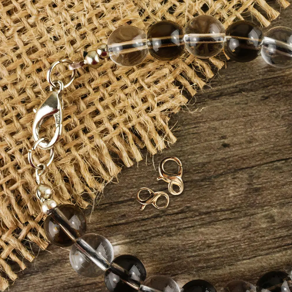 

2Pcs Double Opening Lobster Clasp Compact Polished Metal Clasp Easy Open Close for DIY Jewelry Necklace Bracelet Connector