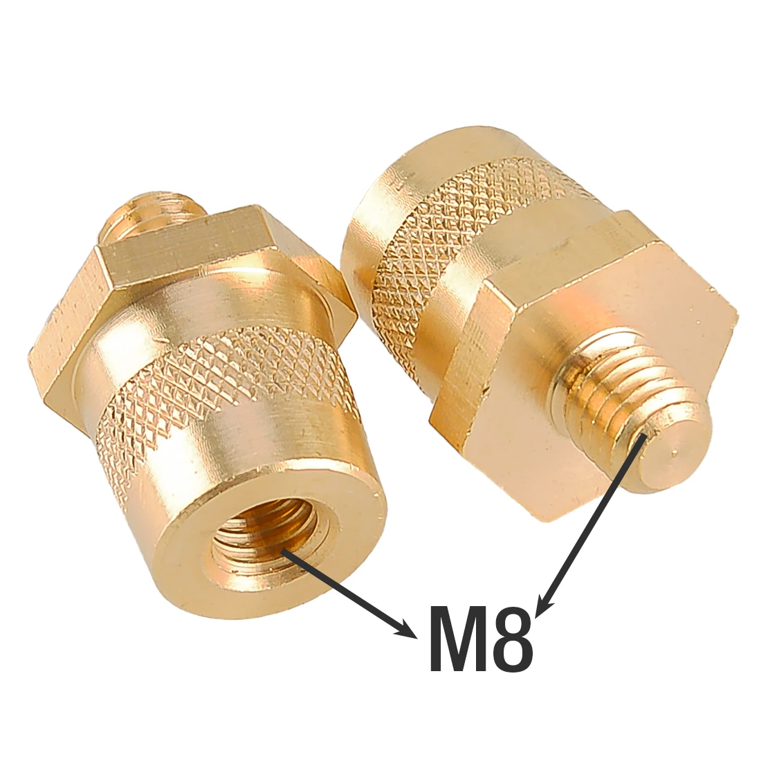 1 Pair M8 External Thread Battery Terminal Connector Fitting for Car Automobile Boat RV