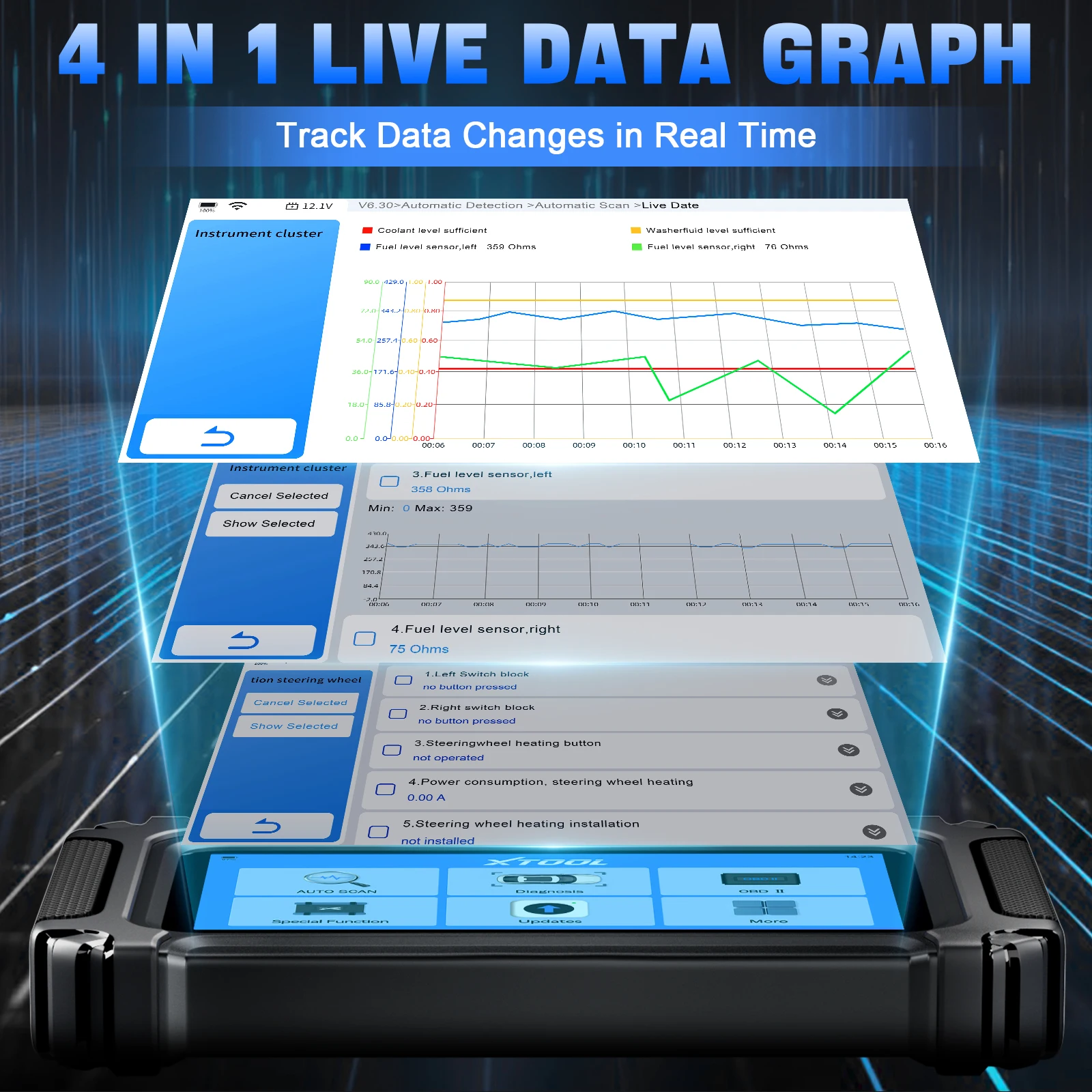 XTOOL D5 OBD2 Automotive Scanner Auto VIN OIL Reset Live Data 5 System Diagnostic Tool Built-in FCA/CANFD Lifetime Free Update view 4