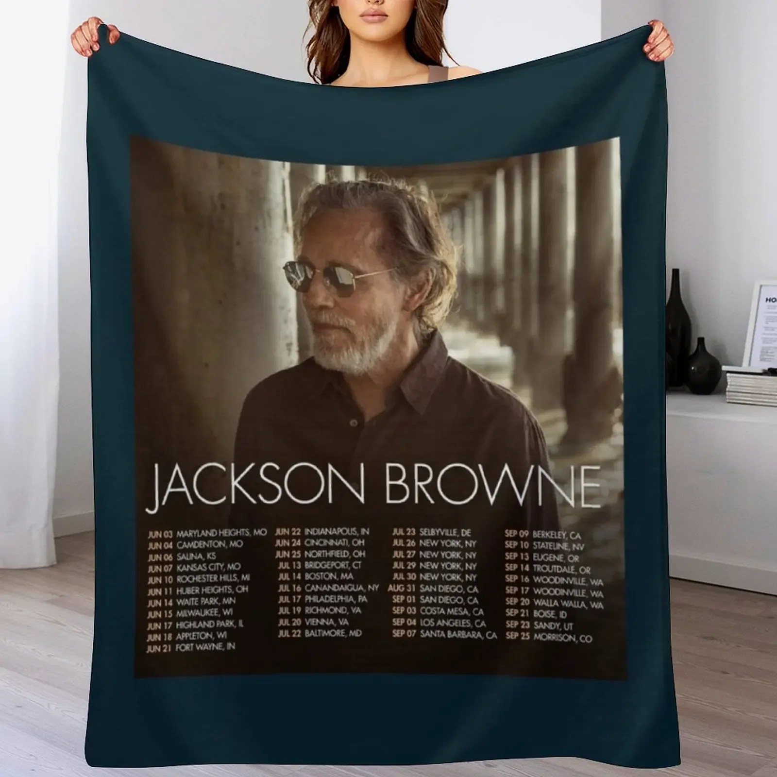 

Jackson Browne Show Tour 2022 Throw Blanket Ultra Plush Cozy Blanket for Napping Sleeping