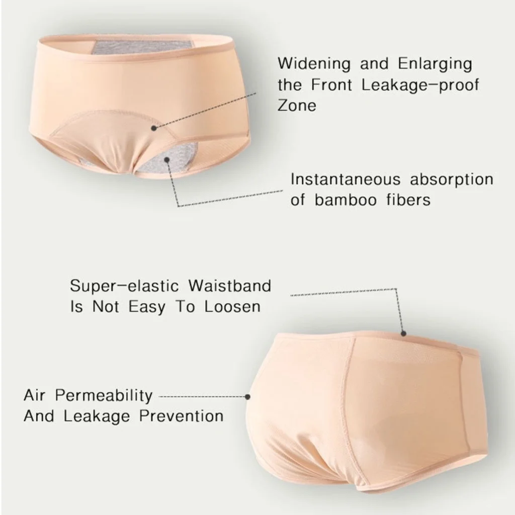 Plus Size Panties Before Menstrual Leak Back Leaky Sanitary High Waist PantY