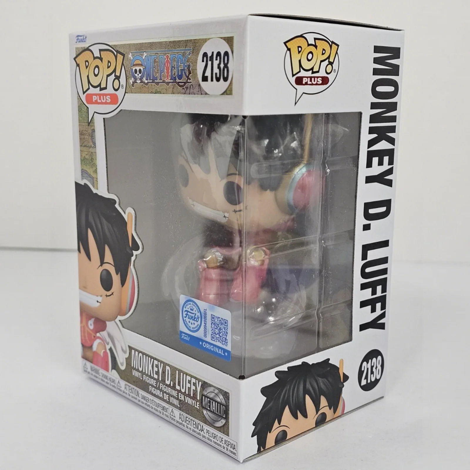 

Plus Monkey D Luffy Figure Metallic #2138(Egghead Arc)Funko Pop Official Genuine,Anime One Piece Limited Edition,Luffy Fans Gift
