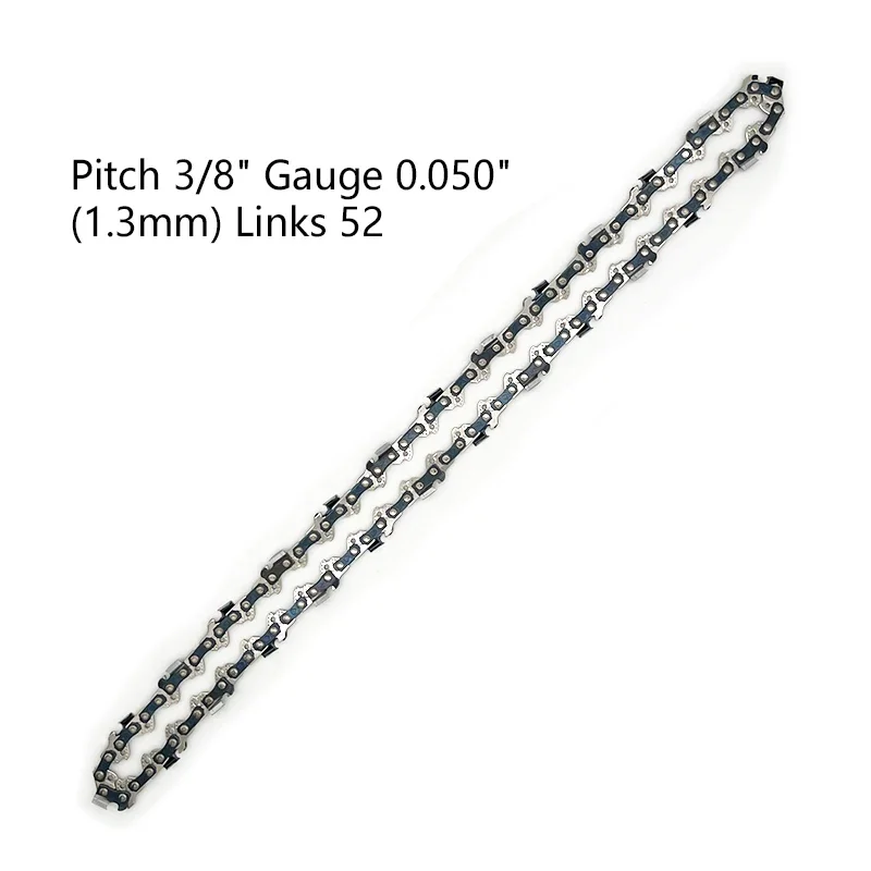 Catena per motosega Passo 3/8" Calibro 0,050" 1,3 mm Lama per sega a scalpello completa 50 52 55 56 57 59 Collegamenti