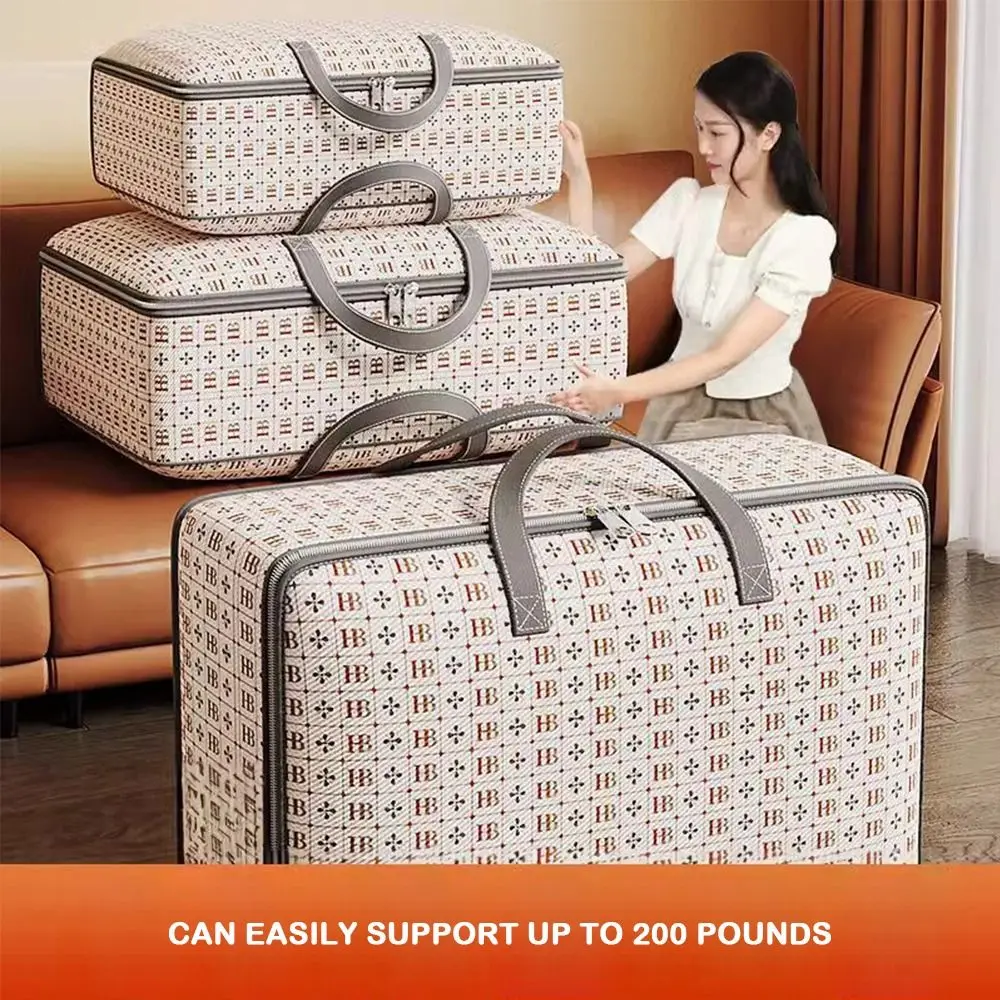 Extra Large Capacity Quilt Storage Bag Dust Prevention Zippered Clothes Storage Bins Moisture-proof Closet Zipper Bags