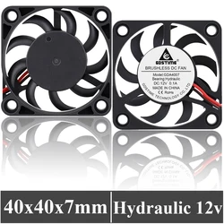 2PCS GDSTIME 4cm 40mmx40mmx7mm DC 12V 40x7mm Brushless Cooler 40mm x 7mm Mini Cooling Axial Fan 40x40mm 4007
