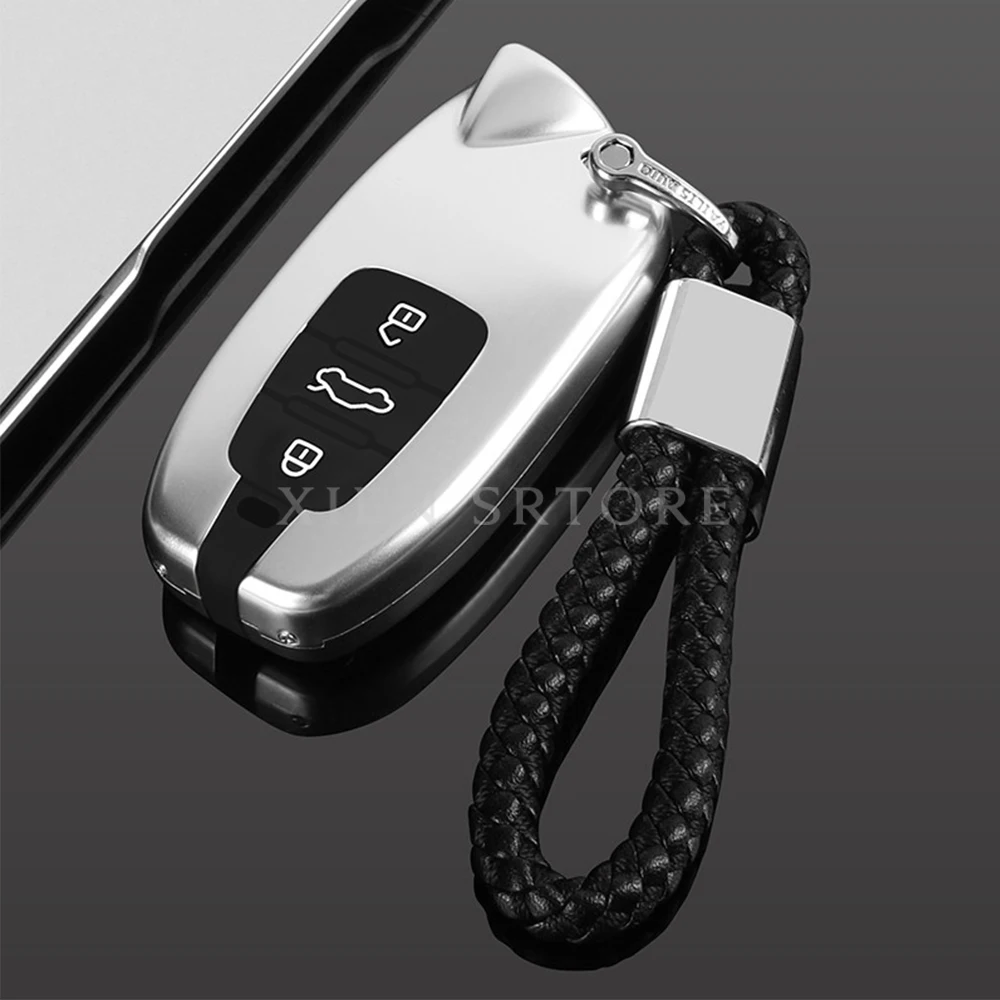 

Aluminum Alloy Metal Car Smart Remote Key Shell Case Cover Holder Rope Keychain For LAMBORGHINI Aventador Huracan Accessories