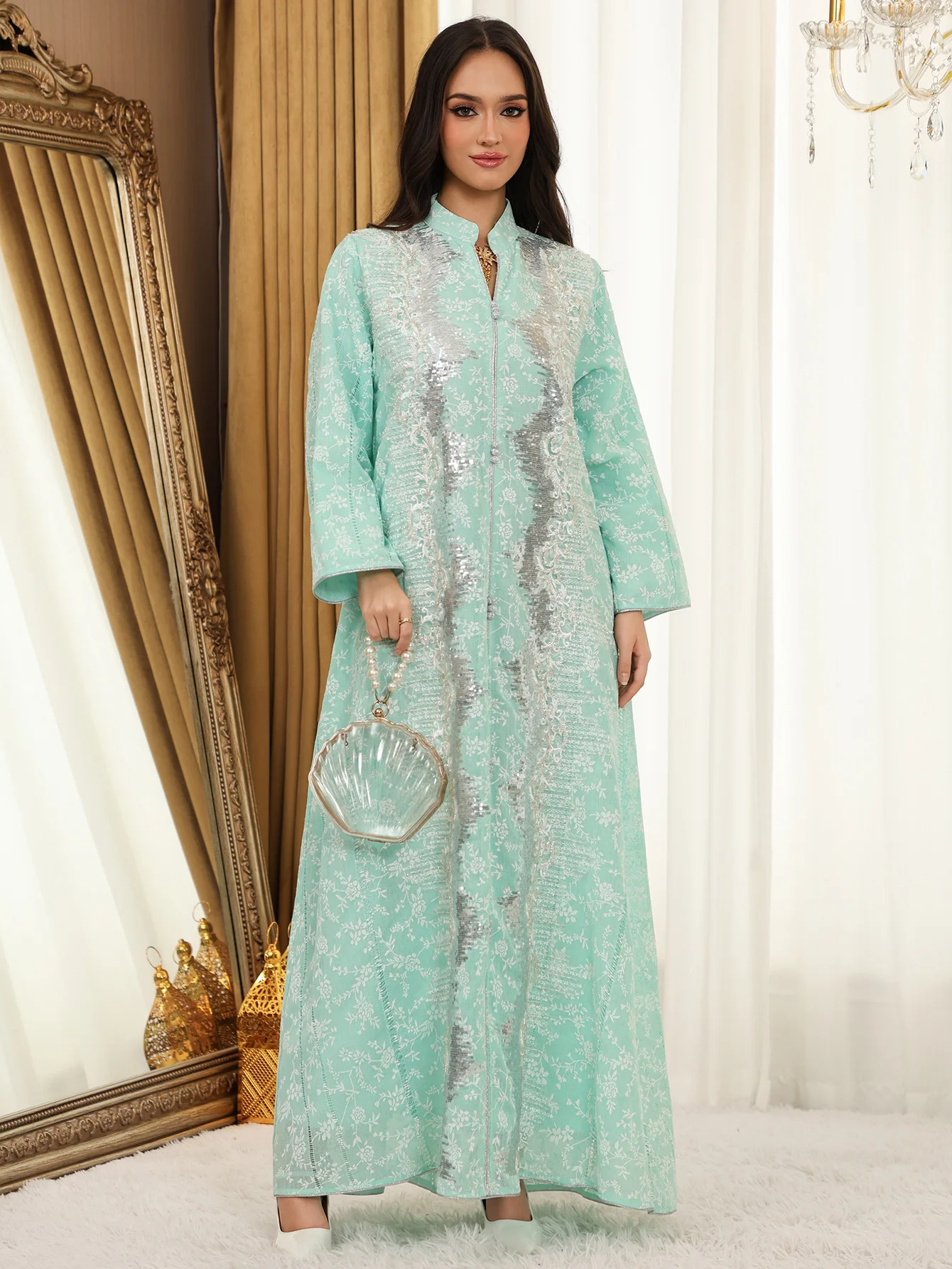 فستان الحفلات النسائية عباية ترتر جلابية عيد مسلم المغرب قفطان أنيق قفطان فساتين طويلة دبي رداء عربي 2026 رمضان #6