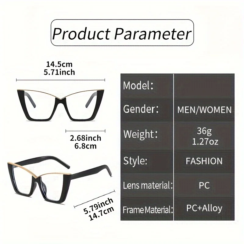 Vintage Cat Eye Glasses Transparent Lens Computer Glasses Jelly Color Frame For Women-Fashion Glasses Eye Protection