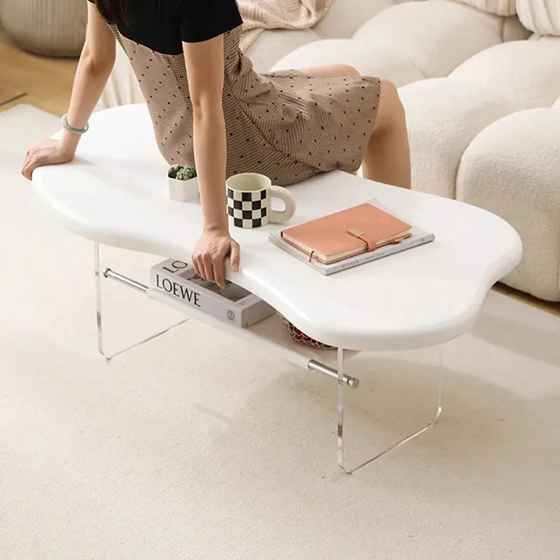 

Room Decor Luxury Coffee Tables Unique Living Room Irregular White Safe Coffee Tables Minimalist Modern Kaffee Tische Home Decor