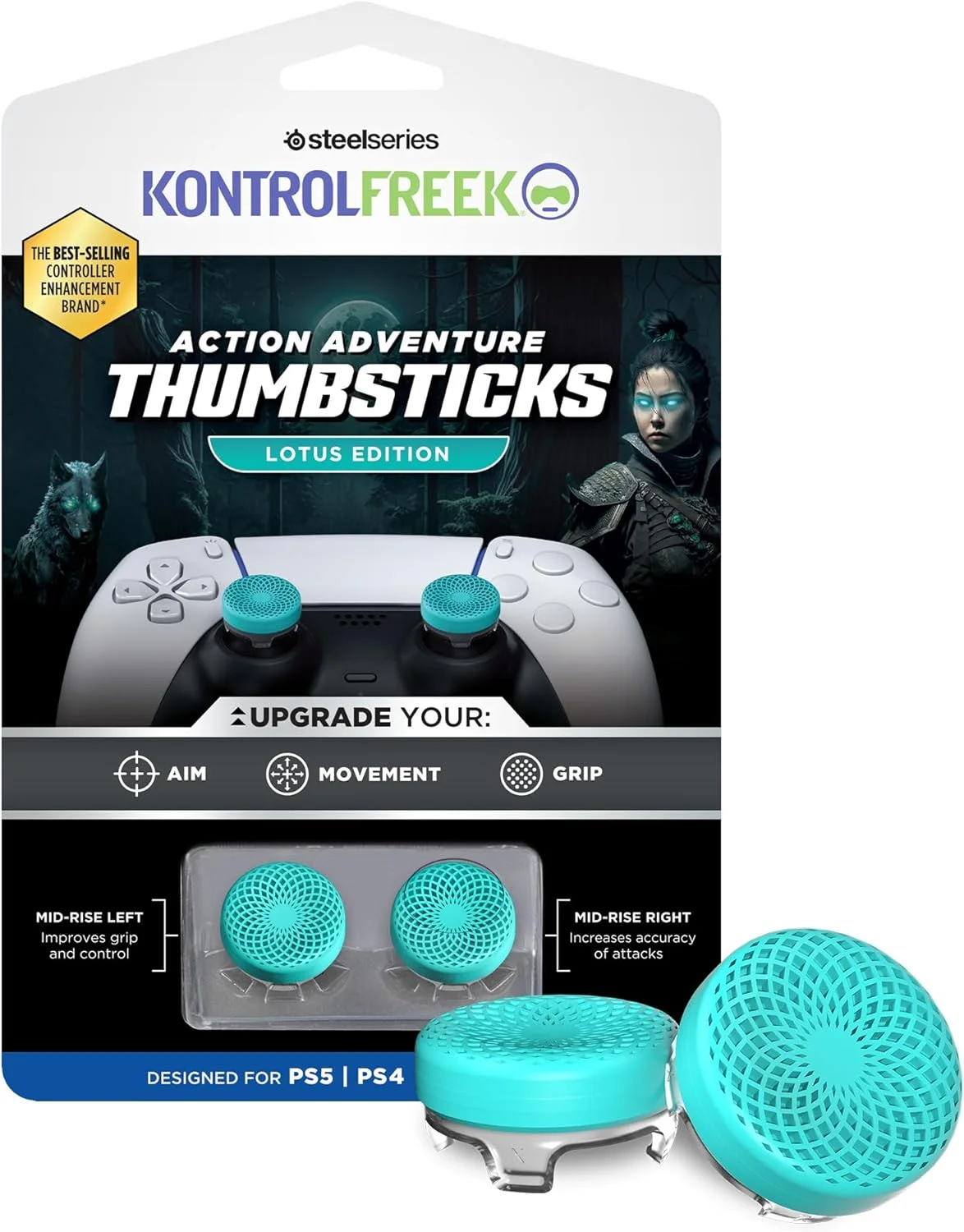 Kontrol Freek FPS Freek Galaxy para Playstation PS5 High-Rise Analog Stick PS4 Performance Command Stick Game Joystick Controller