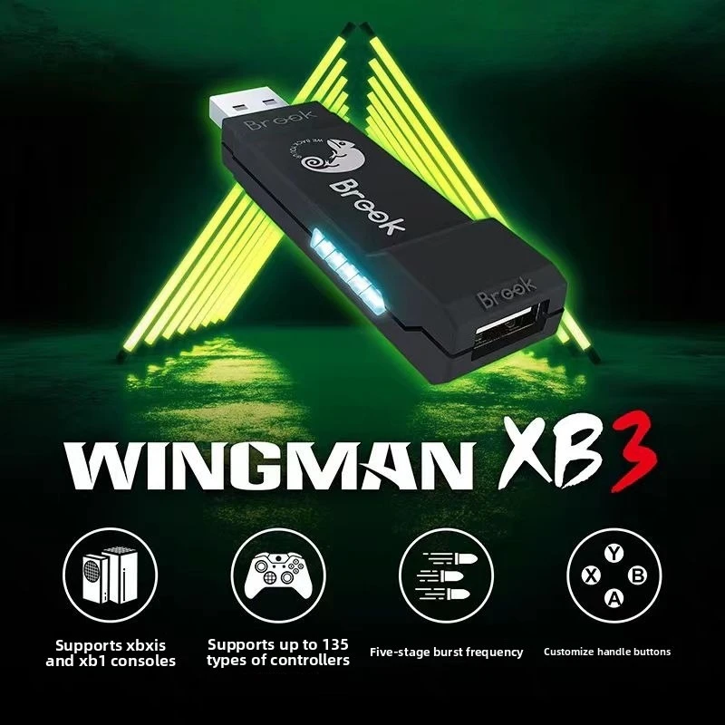 

Конвертер Brook Wingman XB3 для Xbox Series X | Адаптер для проводного аркадного контроллера Hitbox для консолей S/Xbox One и ПК