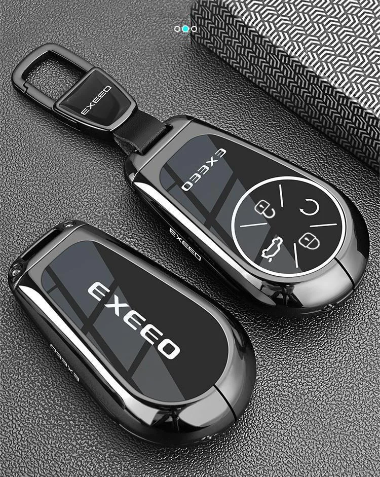 Autoschlüsseletui aus Zinklegierung für Chery Exeed Exlantix ET RX CDM VX LX TX TXL PHEV Schlüsselanhänger Ringhalter Fob Shell Zubehör – Detail 7