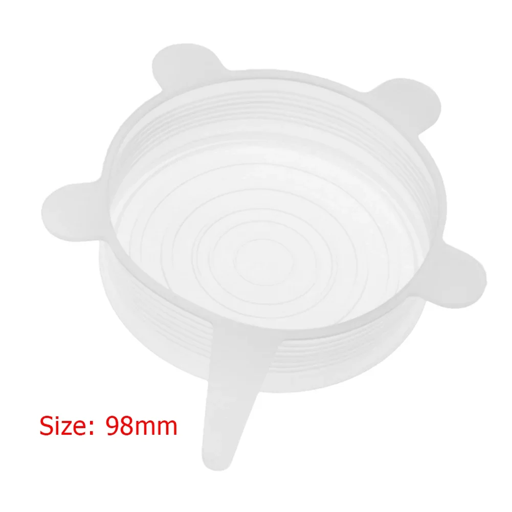 2PCS Silicone Covers Adaptable Silicone Lids Silicone Caps for Food Universal Dish Stretch Lids for Cans Kitchen Accessories