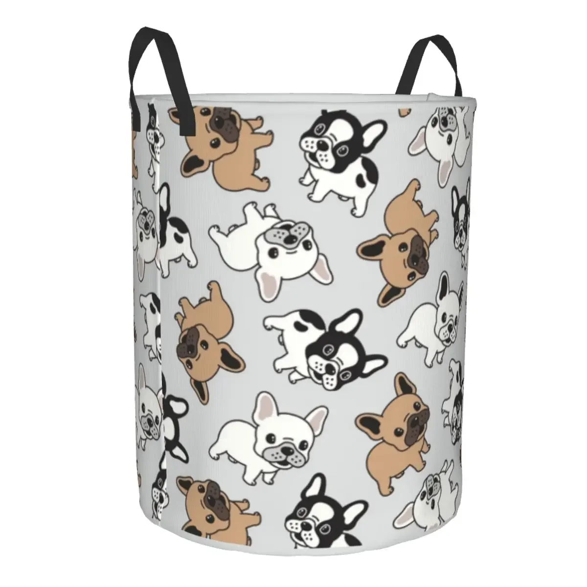 Frenchie French Bulldog Laundry Basket Collapsible Dogs Lover Clothes Hamper for Baby Kids Toys Storage Bin