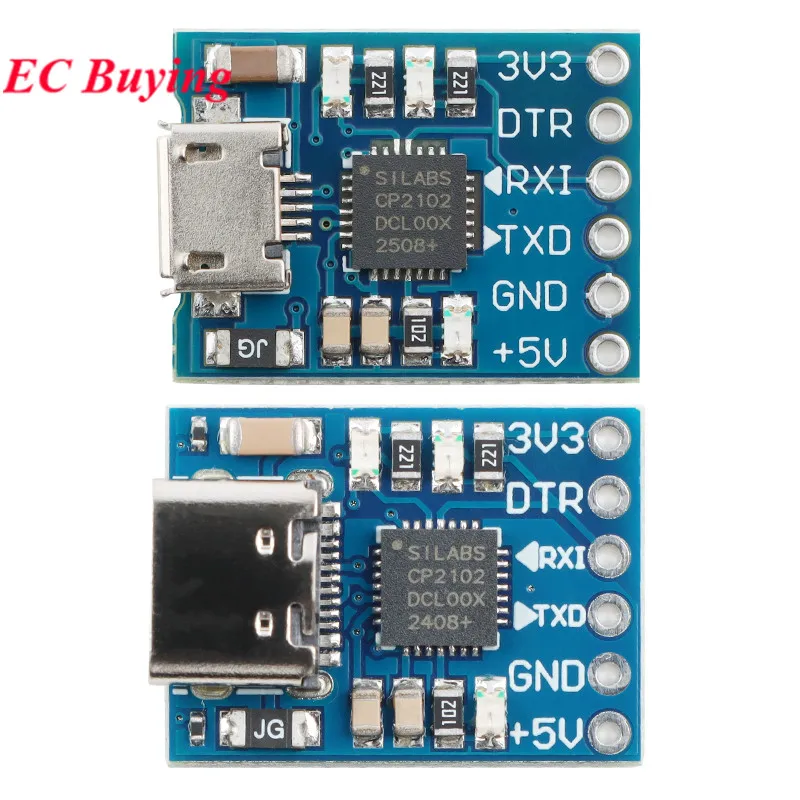 10 ชิ้น/1 ชิ้น CP2102 MICRO/TYPE-C USB เป็นอนุกรม UART TTL โมดูลแปลงตัวแปลงไมโครคอนโทรลเลอร์ STC Downloader เปลี่ยน FT232