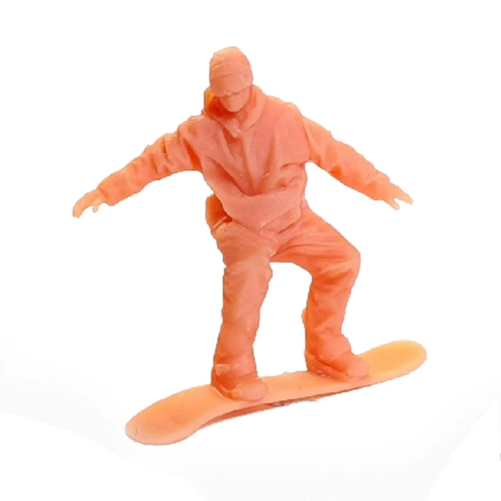 Skiing Figures Resin Doll Model for DIY Miniatures Garden Desk Decoration