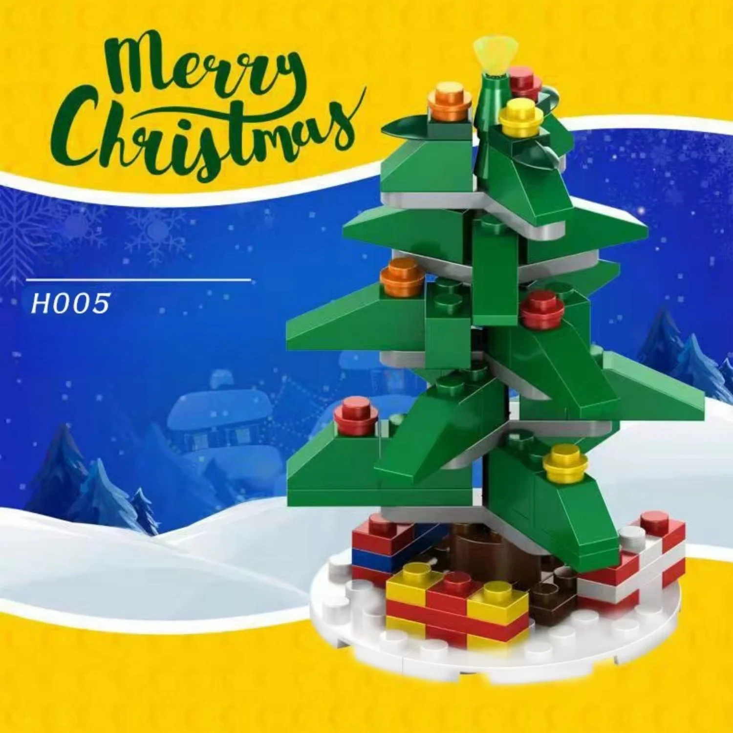 Christmas tree building blocks toys Easy to assemble Christmas gifts Girls Boys holiday pastime table decoration