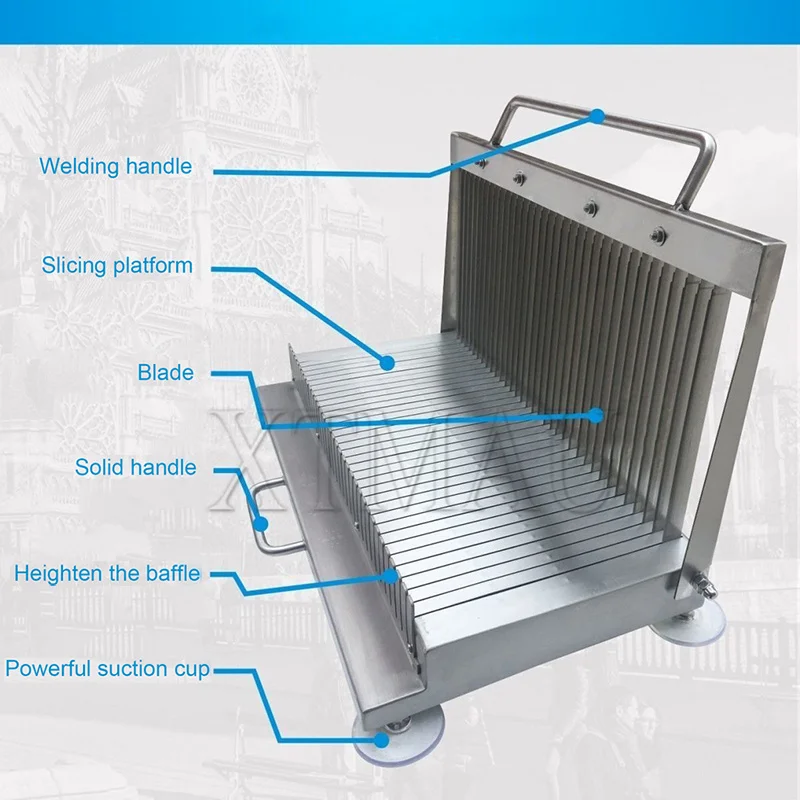 11 مللي متر 15 مللي متر قطاعة متعددة الوظائف ضغط اليد سميكة الفولاذ المقاوم للصدأ التوفو الجبن لحم الخنزير السجق قطاعة لحم الغداء
