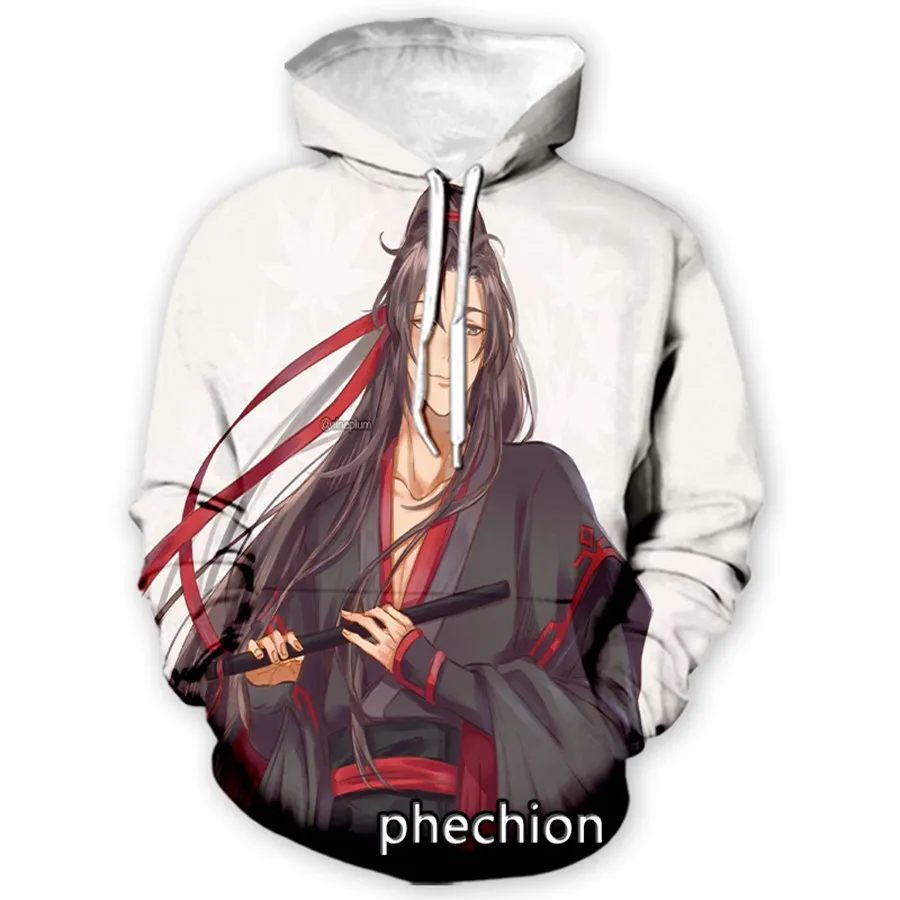 phechion New Fashion Men/Women Mo Dao Zu Shi 3D Print Long Sleeve Hoodies Casual Hoodies Men Loose Sporting Pullover A109