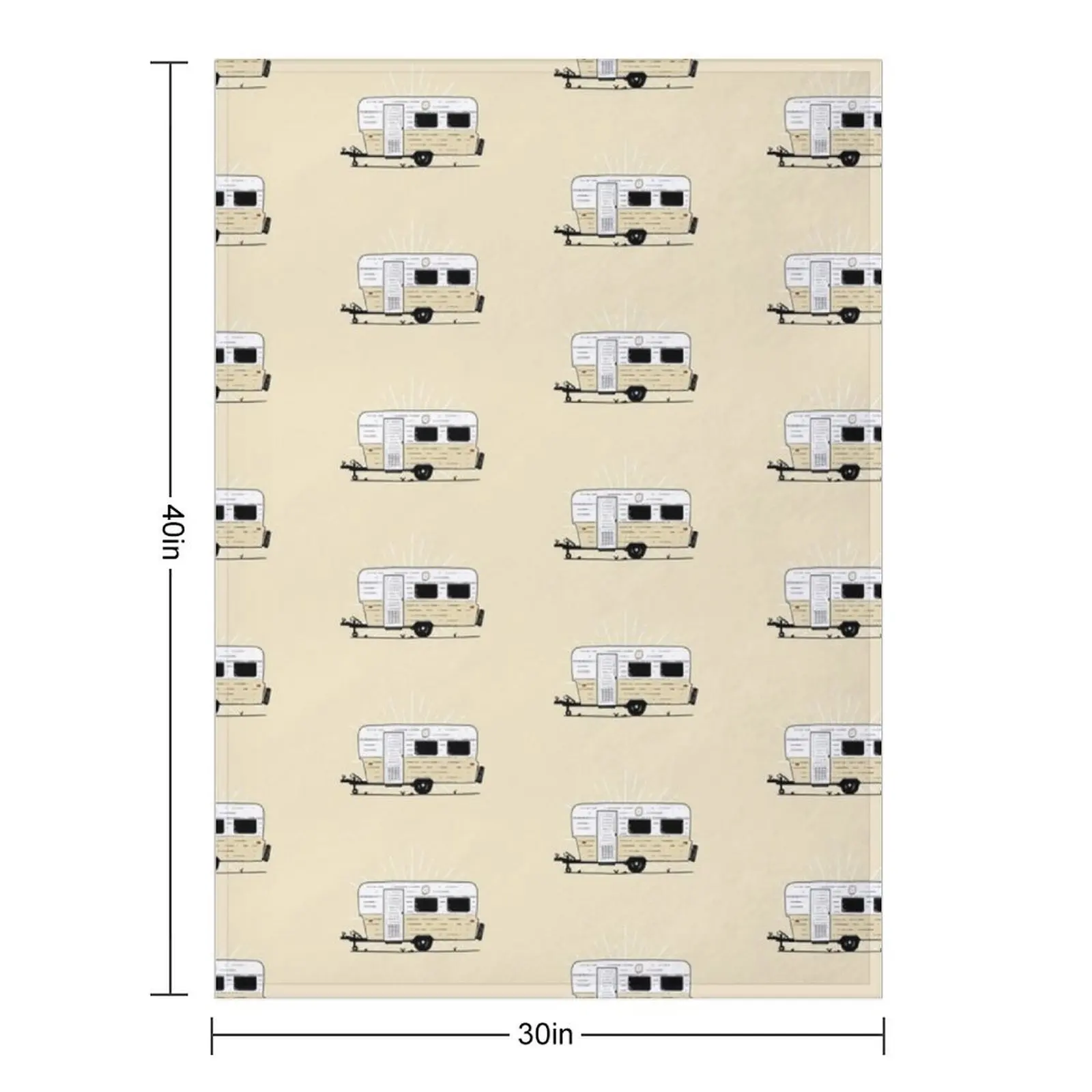 Vintage Coronet Caravan Illustration Throw Blanket Kid'S Luxury Brand Furry Furrys Blankets