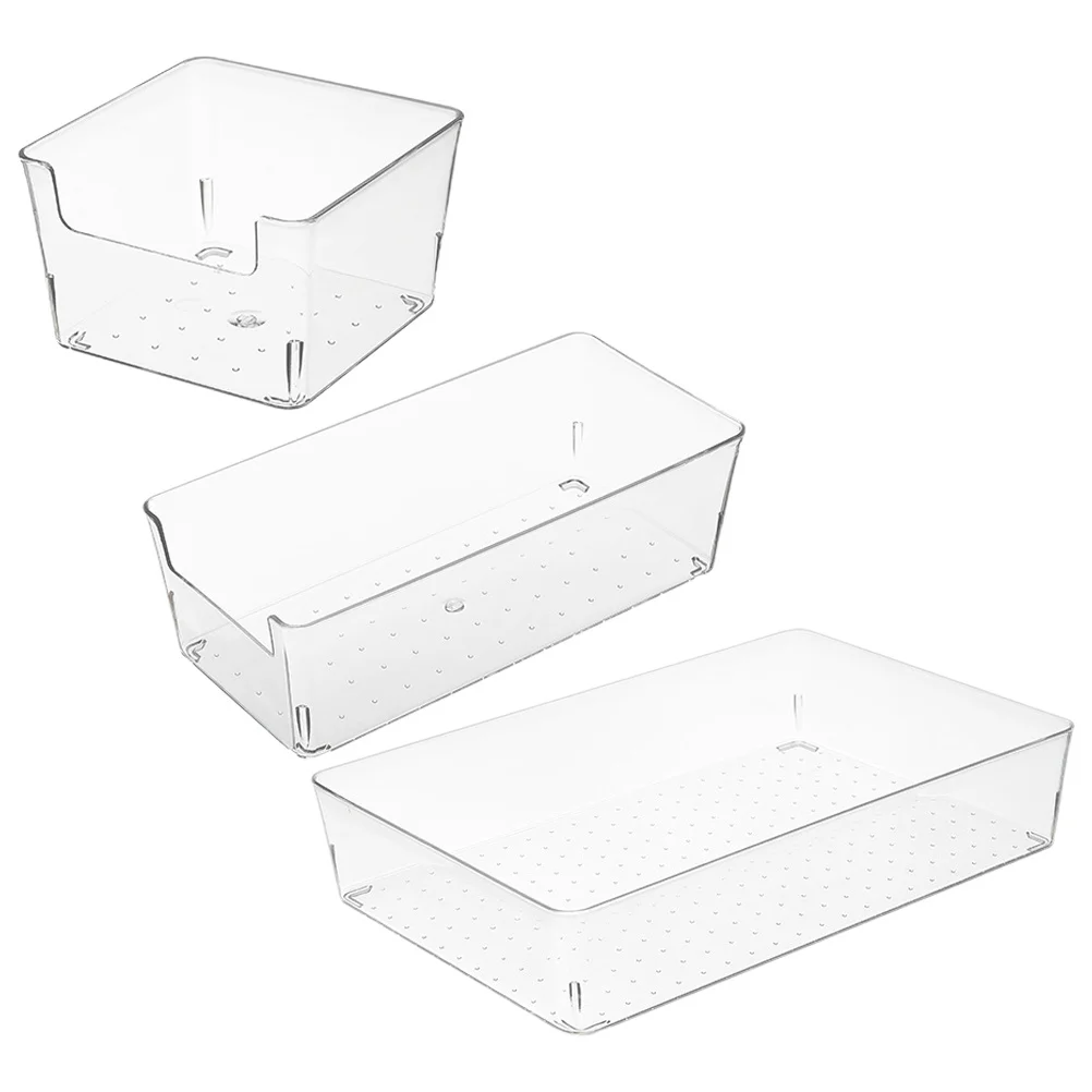 3 قطعة صندوق تخزين للمنزل سعة كبيرة منظم سطح المكتب مقصورة حافظة مكتب حامل ماكياج صندوق القلم التحكم عن بعد