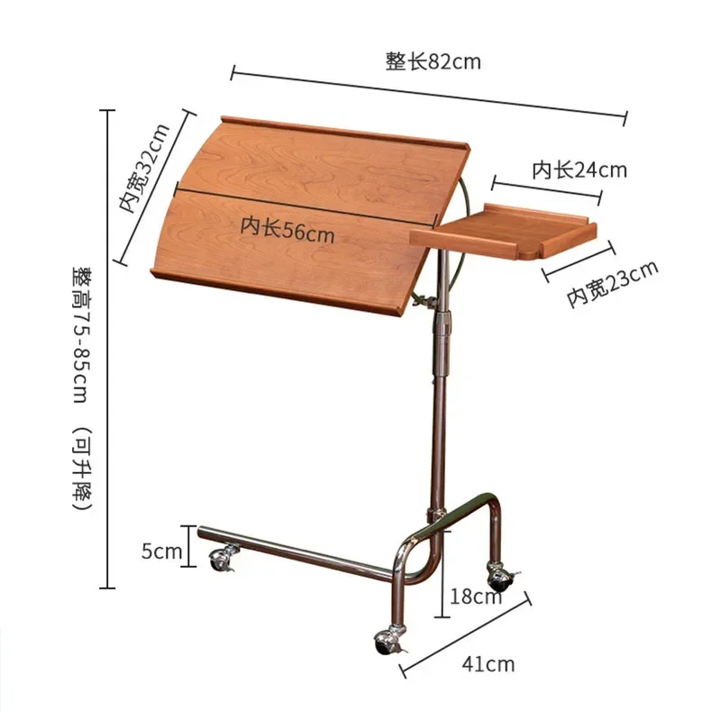medieval solid wood music stand, Nordic sofa can lift trolley, living room bedside mobile wood, small side table coffee table