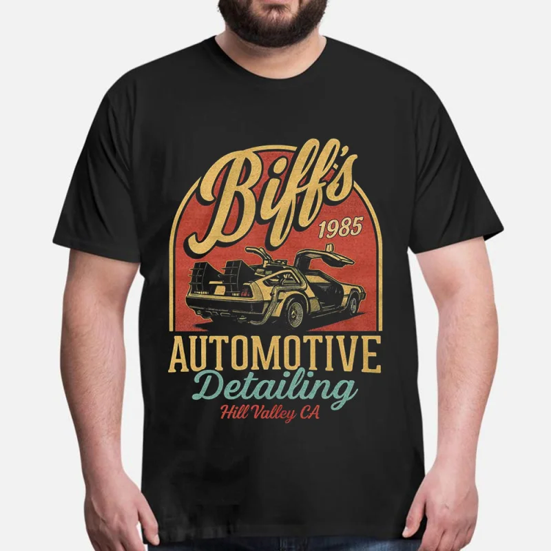 

Retro Sci-fi Back To The Future Doc Brown Time Machine t shirt 0521 Biffs Automotive Capacitor Graphic Clothes All size Tee