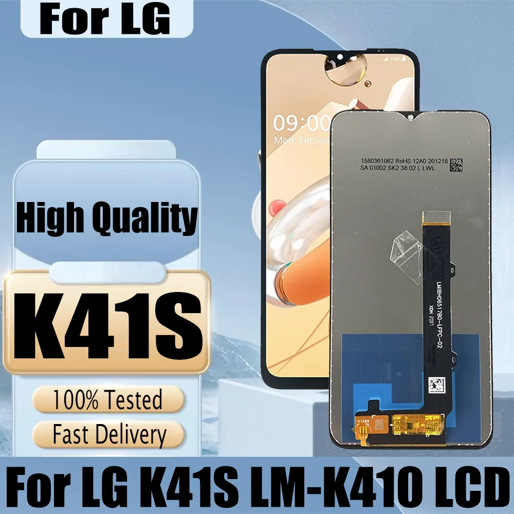 Pantalla LCD Original Pop para LG K41S, pantalla táctil con marco, ensamblaje de digitalizador, repuesto para pantalla LG K41S