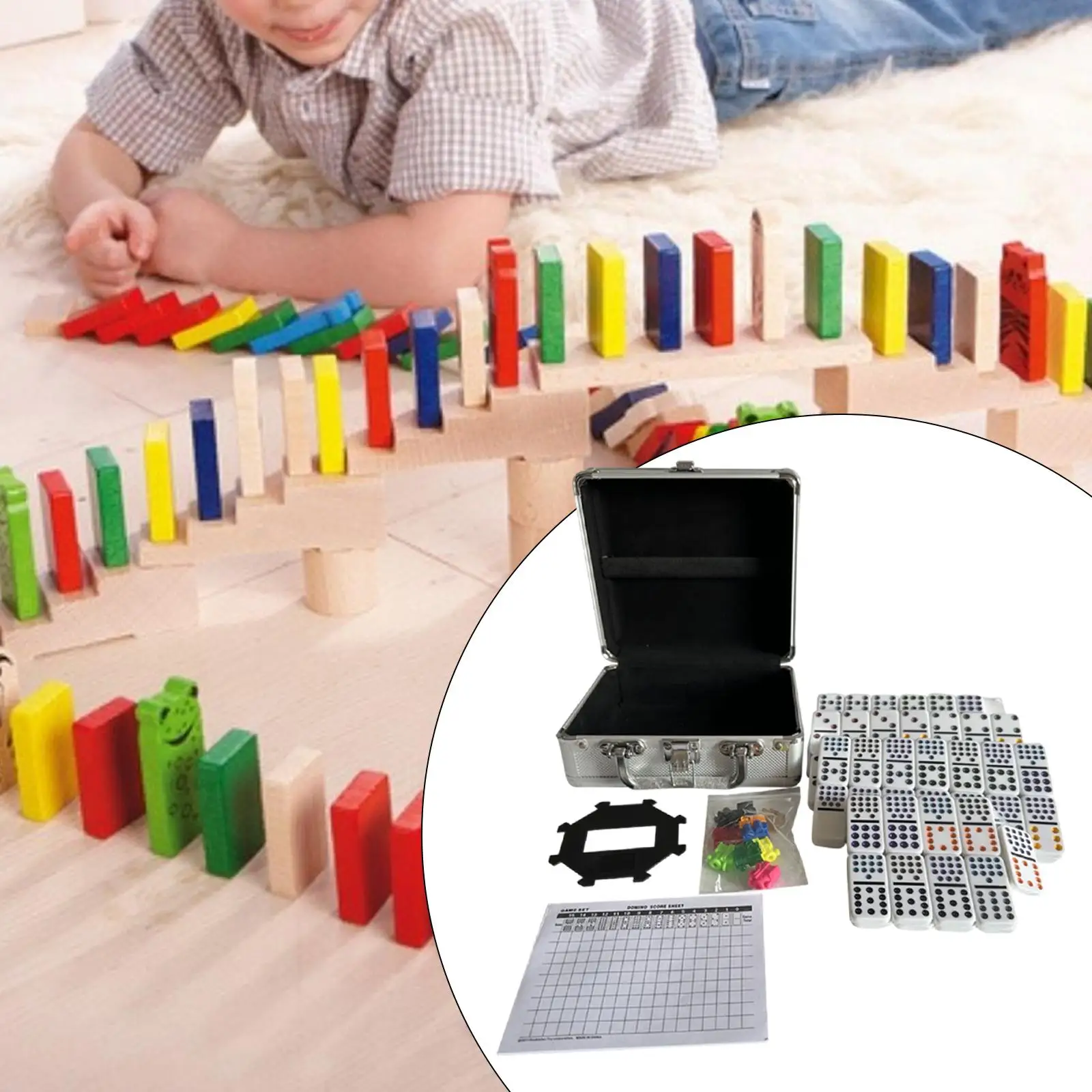 

Mexican Train Dominoes Set Fun and Engaging for Family Ages 8 and Up
